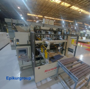 Подвійна різальна машина фірми BW Papersystem / Marquip United. Поздовжнє різання стопок коробок на лініях по виробництву гофроящиків. Встановлюється після лічильника-ежектора або окремо.