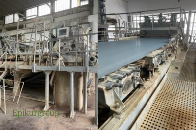 Paper machine for the production of box cardboard chrome-ersatz - non-pigmented and pigmented. Weight 190 - 550 g/m2. Width: 2240 mm.