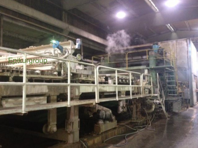 Fluting and Test-liner production plant. Paper machine with a cutting width of 2500 mm. Weight of manufactured products: 80-150 g/m². Manufacturer: WUMBURTON-HOLGATE (Great Britain).